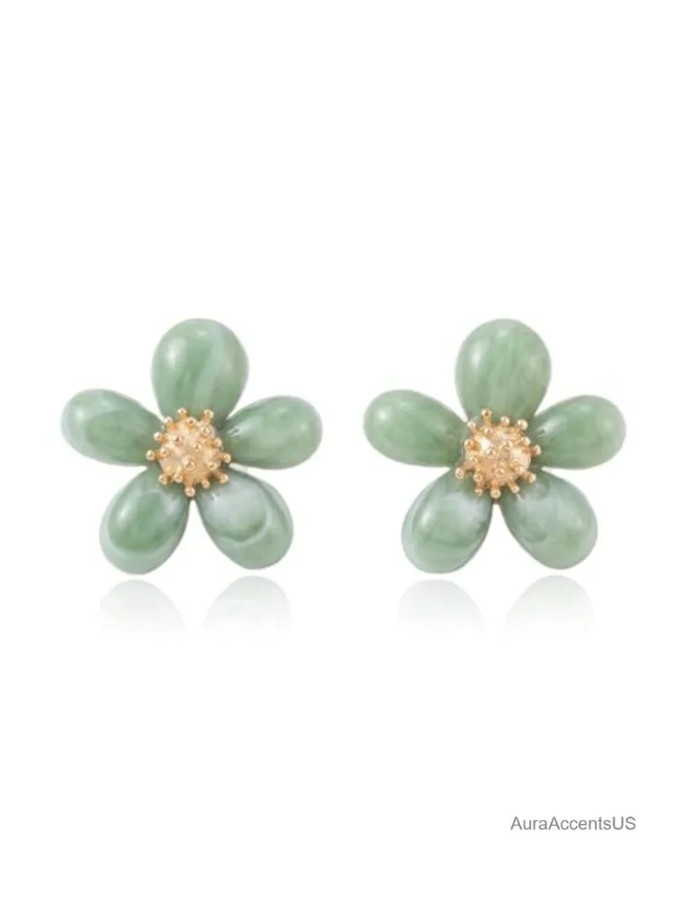 Acrylic Flower Stud Earrings Women Resin Petal Floral Statement Boho Jewelry